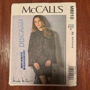 2/$15 McCall’s Sewing Pattern M8010 6-14